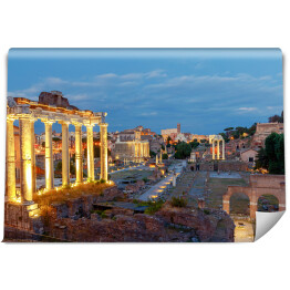 Fototapeta Rzymskie Forum Romanum o zachodzie słońca