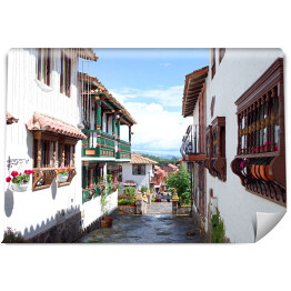 Fototapeta samoprzylepna Ładna ulica w Pueblito Boyacense, Kolumbia
