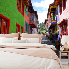 Fototapeta winylowa zmywalna Barwne domy w Pueblito Boyacense, Kolumbia