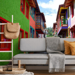 Fototapeta winylowa zmywalna Barwne domy w Pueblito Boyacense, Kolumbia