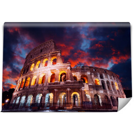 Fototapeta Koloseum w nocy, Rzym, Włochy