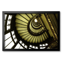 Obraz w ramie Czarno beżowe spiralne schody