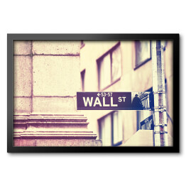Obraz w ramie Znak Wall Street, Nowy Jork, USA
