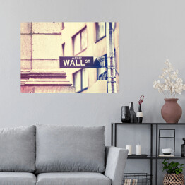 Plakat samoprzylepny Znak Wall Street, Nowy Jork, USA