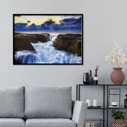 Plakat w ramie Rwący strumień rzeki, Australia