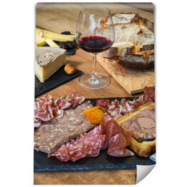 Fototapeta winylowa zmywalna Różne produkty mięsne i serowe