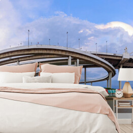 Fototapeta winylowa zmywalna Panorama dużego mostu Bhumibol w Tajlandii