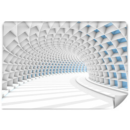 Fototapeta winylowa zmywalna Półokrągły korytarz 3D