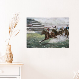 Plakat Derby - wyścigi konne w dziewiętnastym wieku