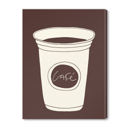 Obraz na płótnie Papierowy kubek z kawą - ilustracja
