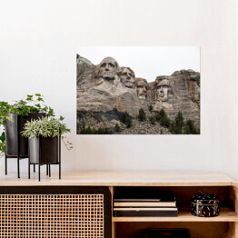 Plakat Mount Rushmore we mgle, Dakota