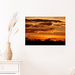 Plakat samoprzylepny Afrykański zachód słońca, Tanzania