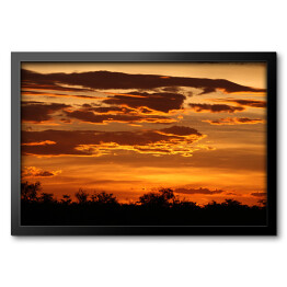Obraz w ramie Afrykański zachód słońca, Tanzania