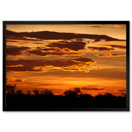 Plakat w ramie Afrykański zachód słońca, Tanzania