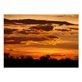 Plakat samoprzylepny Afrykański zachód słońca, Tanzania