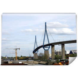 Fototapeta Most Köhlbrandbrücke w Hamburgu