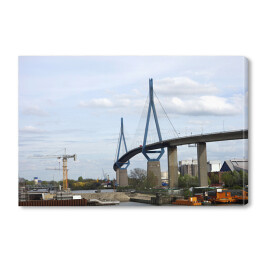 Obraz na płótnie Most Köhlbrandbrücke w Hamburgu