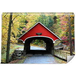 Fototapeta Hartland Covered Bridge w Kanadzie jesienią