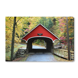 Obraz na płótnie Hartland Covered Bridge w Kanadzie jesienią