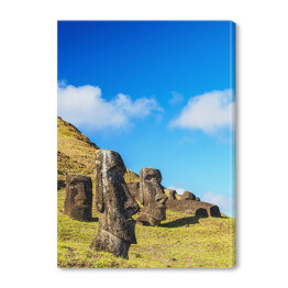 Obraz na płótnie Słoneczny dzień w Parku Narodowym Rapa Nui, Wyspa Wielkanocna, Chile