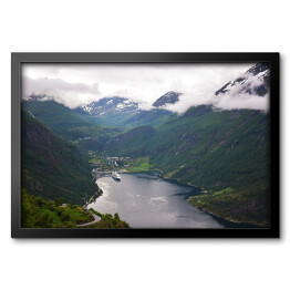 Obraz w ramie Jezioro w Gejranger, Norwegia