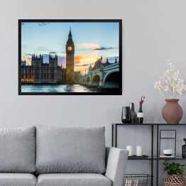 Obraz w ramie Big Ben i Westminster w Londynie