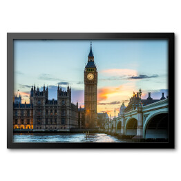 Obraz w ramie Big Ben i Westminster w Londynie
