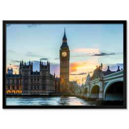 Plakat w ramie Big Ben i Westminster w Londynie