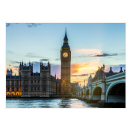 Plakat samoprzylepny Big Ben i Westminster w Londynie