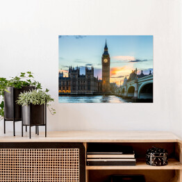Plakat samoprzylepny Big Ben i Westminster w Londynie