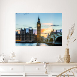 Plakat Big Ben i Westminster w Londynie