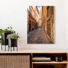 Obraz na płótnie Wąska ulica w Rzymie, Włochy