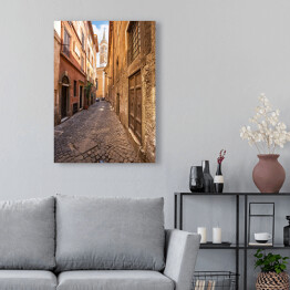 Obraz na płótnie Wąska ulica w Rzymie, Włochy