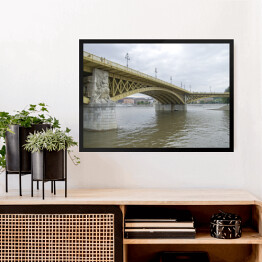 Obraz w ramie Most Małgorzaty w Budapeszcie w dziennym świetle