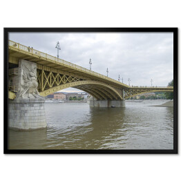 Plakat w ramie Most Małgorzaty w Budapeszcie w dziennym świetle