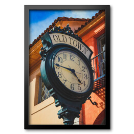 Obraz w ramie Zegar na Starym Mieście w Santa Barbara