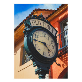 Plakat samoprzylepny Zegar na Starym Mieście w Santa Barbara