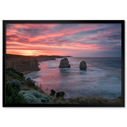 Plakat w ramie Wschód słońca w odcieniach różu, Australia 