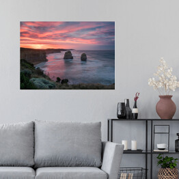 Plakat Wschód słońca w odcieniach różu, Australia 