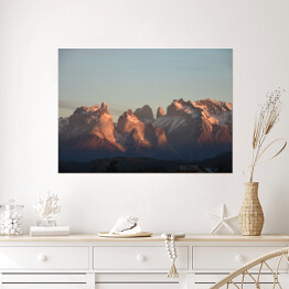 Plakat samoprzylepny Widok na Park Narodowy Torres del Paine w Chile
