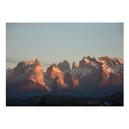 Plakat samoprzylepny Widok na Park Narodowy Torres del Paine w Chile