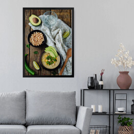 Obraz w ramie Biała fasola i avocado
