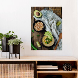 Plakat samoprzylepny Biała fasola i avocado