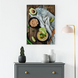Obraz na płótnie Biała fasola i avocado