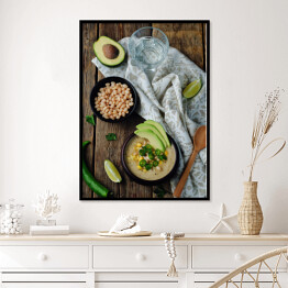 Plakat w ramie Biała fasola i avocado