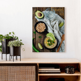 Obraz na płótnie Biała fasola i avocado