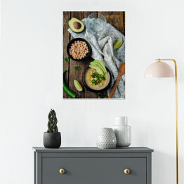 Plakat Biała fasola i avocado