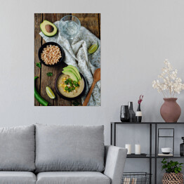 Plakat samoprzylepny Biała fasola i avocado