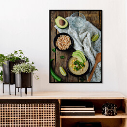 Plakat w ramie Biała fasola i avocado