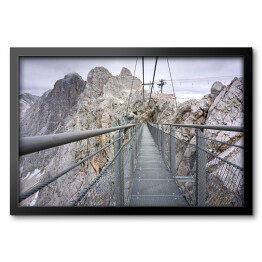 Obraz w ramie Most wiszący na Dachstein, Styria - Austria